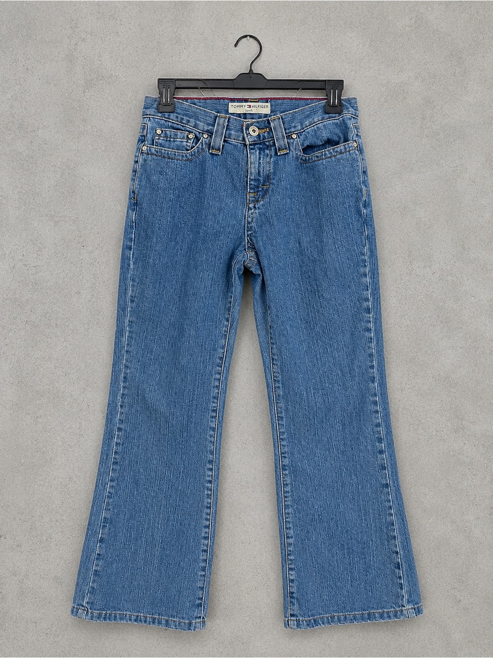 Tommy Hilfiger Petite Stretch Hipster Bootcut Jeans Low Rise Y2K 29 Waist